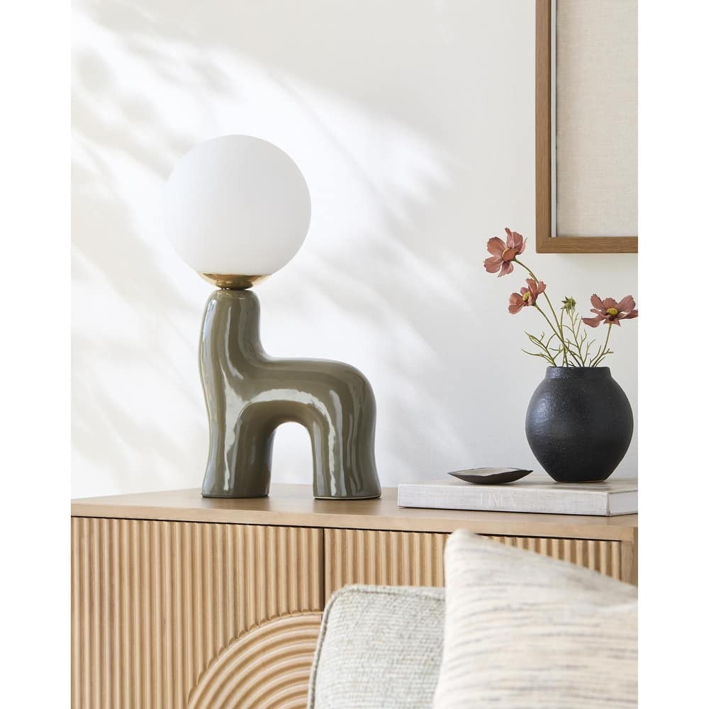 Livabliss Opal Country Accent Table Lamp