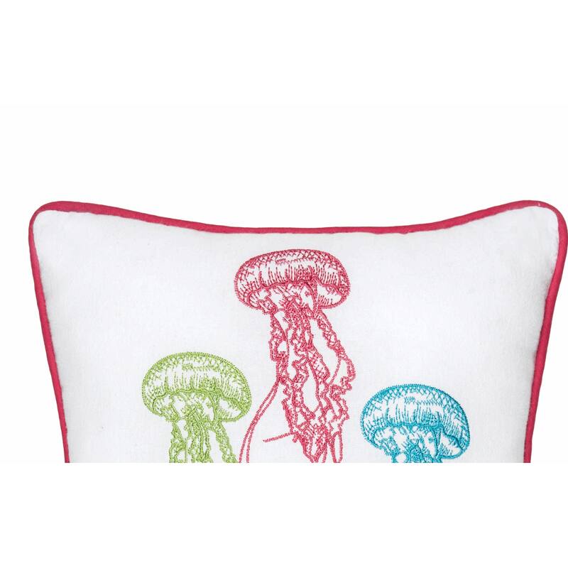 10" x 10" Jellyfish Small/Petite Accent Pillow Pillow