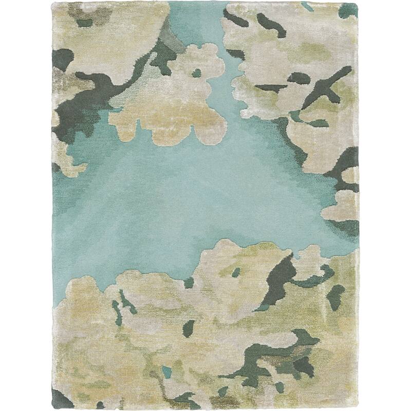 Nourison Prismatic Abstract Floral Textured Water Lily Shimmer Area Rug