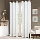 preview thumbnail 12 of 23, Bexley Foil Print Leaves Window Curtain Set White/Silver
