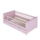 preview thumbnail 6 of 12, Wood Twin Size Platform Bed with Guardrail,Trundle and Open Fence Design for Home