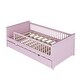 preview thumbnail 4 of 12, Wood Twin Size Platform Bed with Guardrail and Trundle, Wood Platform Bed Frame for Kids, Teens, No Box Spring Needed