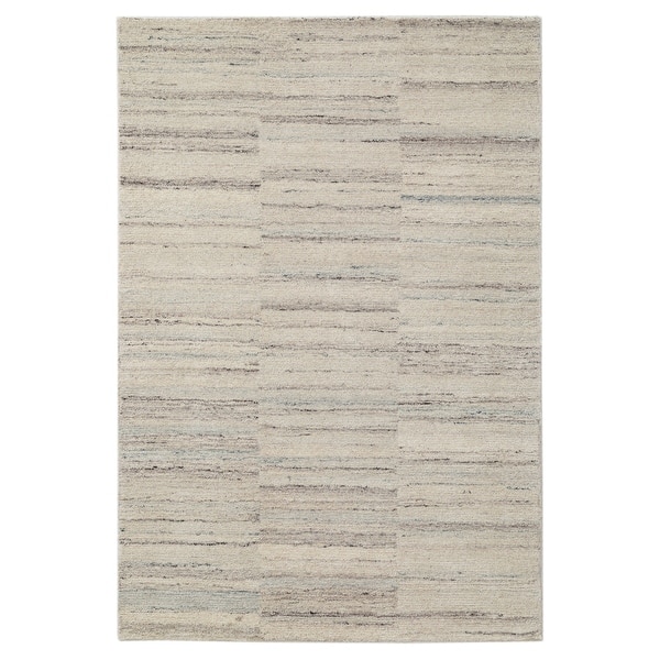 slide 2 of 5, Terra by Obeetee Dusk Static Stripe Ivory Rug Lavender/Ivory - 2' x 3'