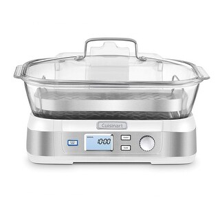 Cuisinart STM-1000W Cookfresh Digital Glass Steamer, White - Bed