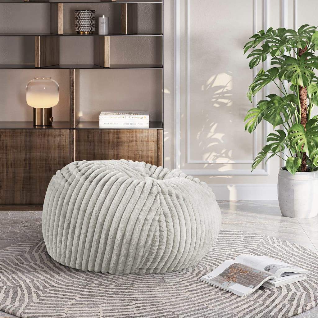 40 inch Minky Dove Grey Memory Foam Lounger