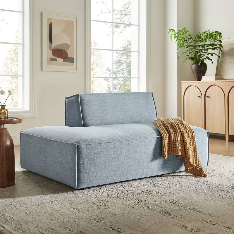 Restore Performance Fabric Upholstered Left-Facing Armless Modular Chaise - Sky