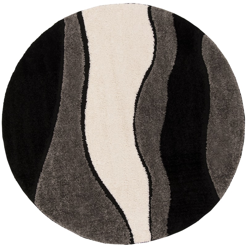 SAFAVIEH Florida Shag Melahat Abstract Wave 1.2-inch Thick Rug
