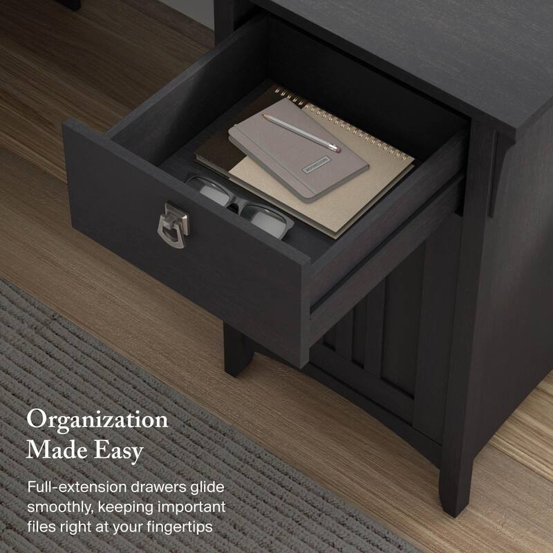 Bush Furniture Salinas 60W L Shaped Desk with Drawers and Storage