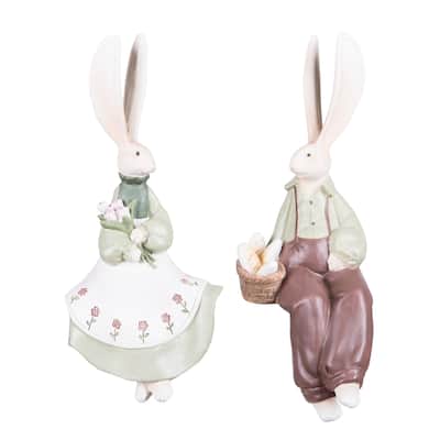 Boy And Girl Bunny Figurine A/2