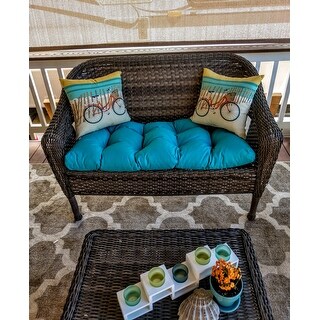 Blazing Needles All-Weather Bench Cushion Set (Set of 3)