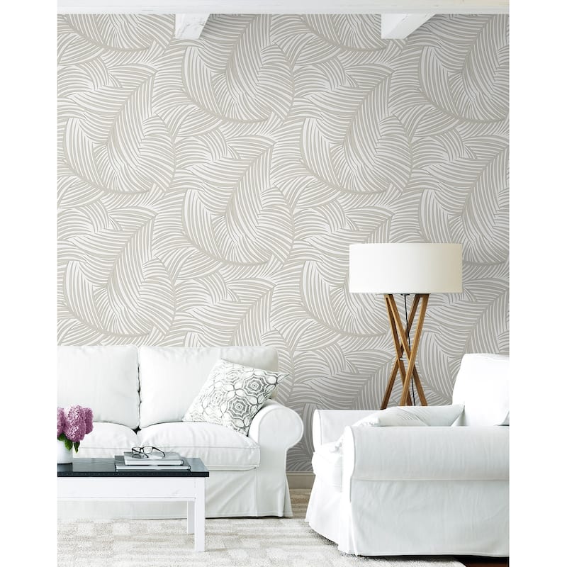 NextWall Tossed Palm Fronds Peel and Stick Wallpaper
