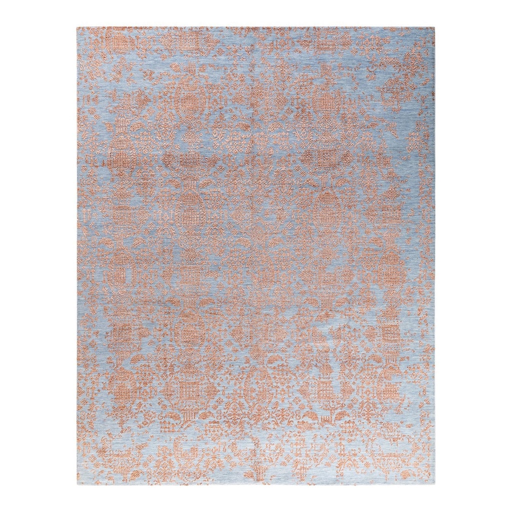 Ikat One-of-a-Kind Handmade Area Rug - Gold, 7' 10" x 10' 1" - 7' 10" x 10' 1"