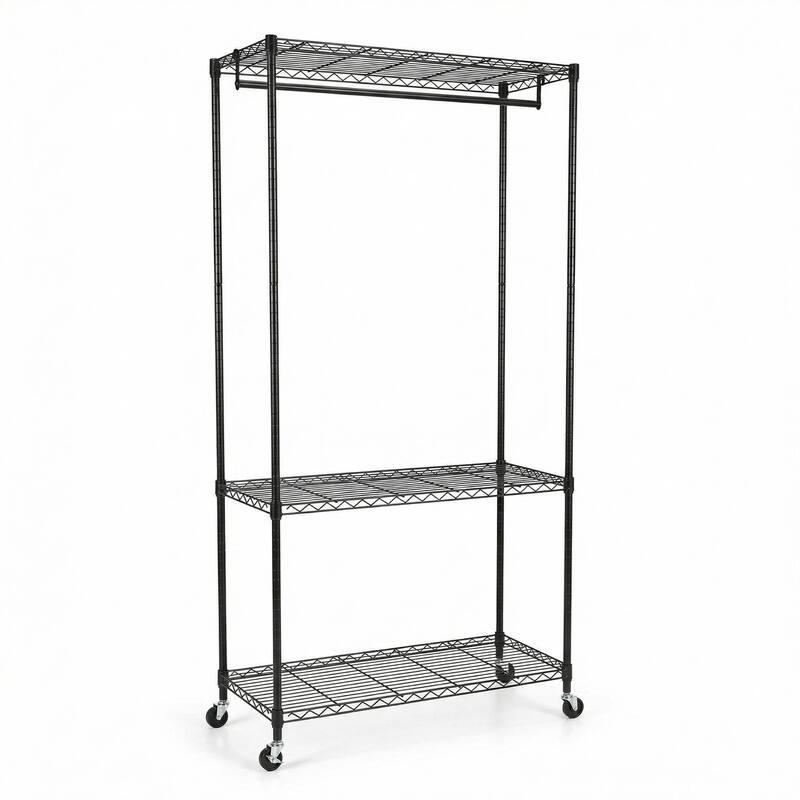 L-Shaped Desk with Large Desktop, Black finish