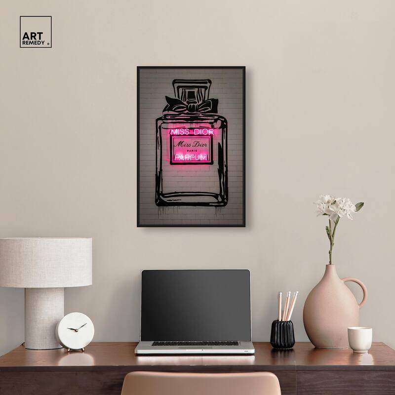 Miss Neon Dream Canvas by Art Remedy