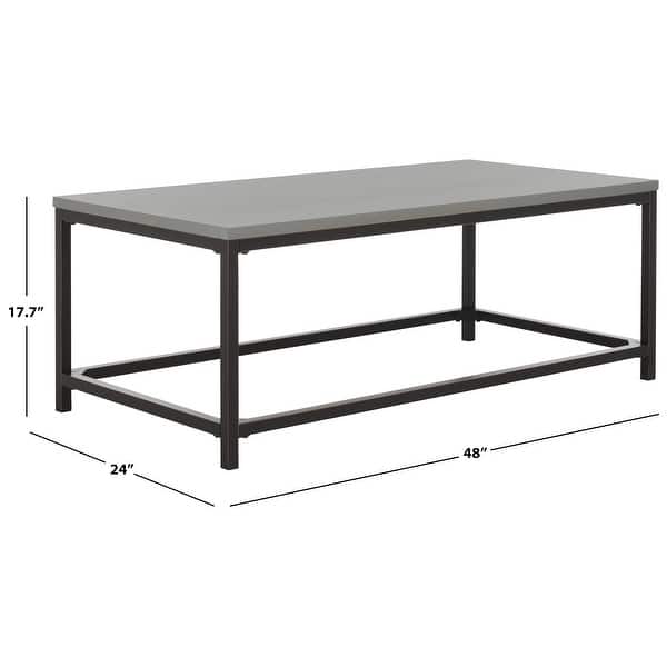 SAFAVIEH Alec Ash Grey Coffee Table - 48" x 24" x 17.7"