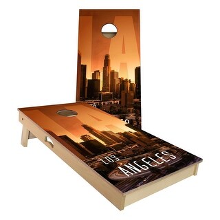 Los Angeles City Outdoor Cornhole Board Set