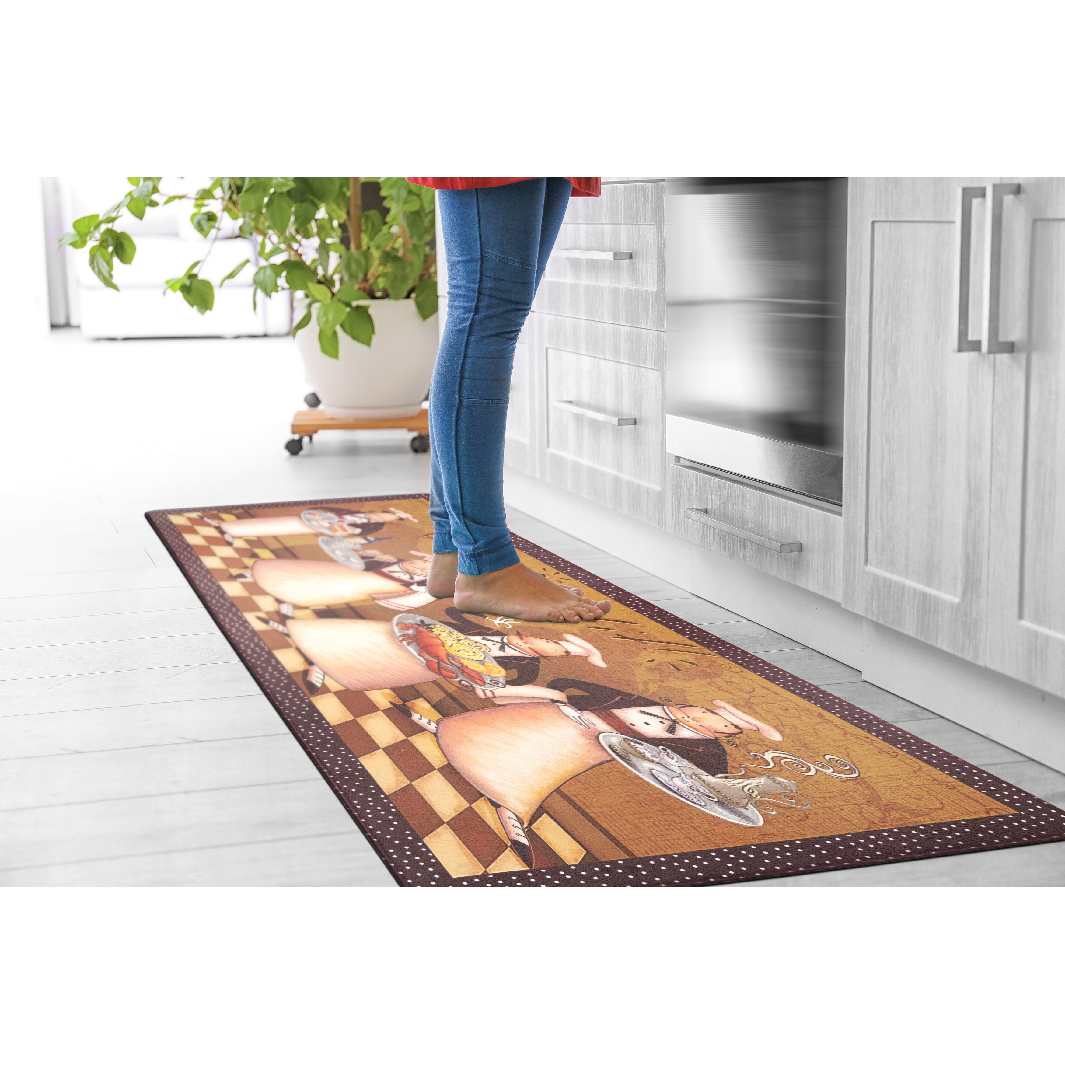 World Rug Gallery Bon Appetit Cushioned Anti-fatigue Kitchen Mat - On Sale  - Bed Bath & Beyond - 30119476