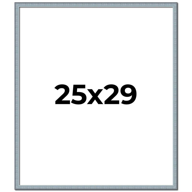25x29 Frame Rustic Sky Blue Solid Wood Picture Frame | 0.75 Inch