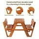 preview thumbnail 5 of 7, Wooden Kids Picnic Table Bench with Backrest, Outdoor Children's Backyard Table, Crafting, Dining, and Playtime Patio Table