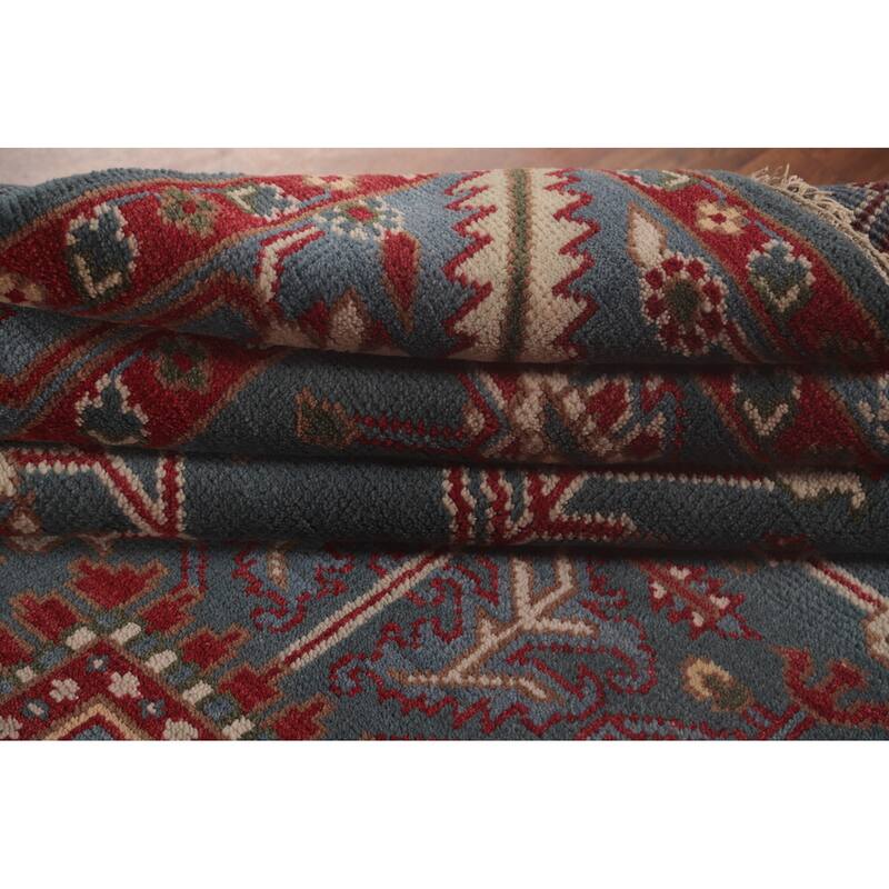 Oushak Area Rug Hand-Knotted Floral Wool Carpet - 8'0"x 9'10"
