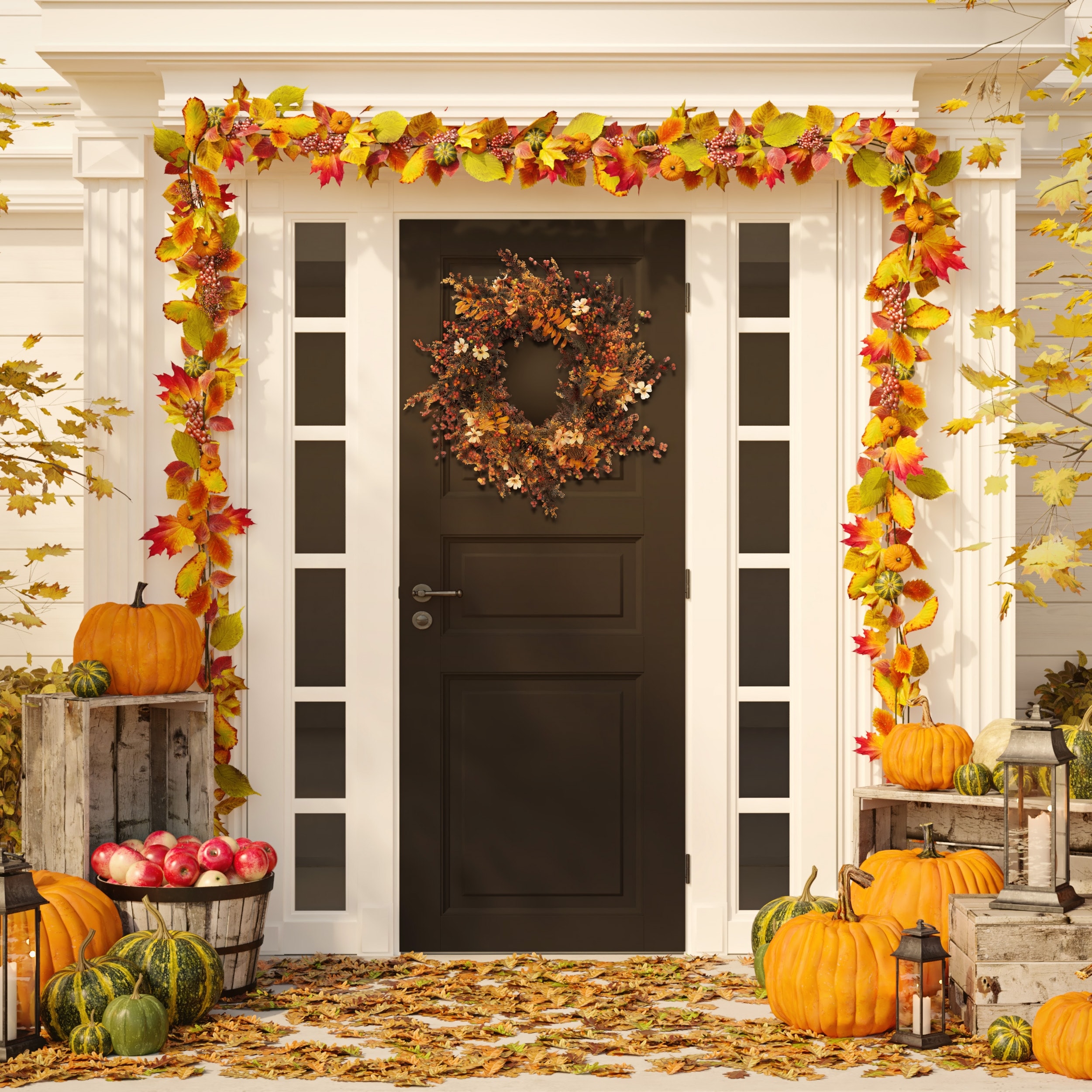 SAFAVIEH Varduhi Faux 31 Inch Berry & Coreopsis Wreath - 31" W x 31" D x 9" H - 31Wx31Dx9H