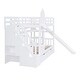 preview thumbnail 45 of 64, Elegant Twin over Twin Bunk Bed With 2 Drawers,3 Shelves and Slide,Sturdy Frame,s