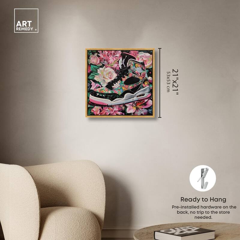 Hidden in Floral Bloom Sneaker Canvas by Art Remedy