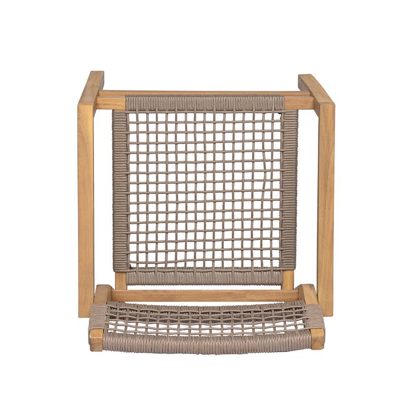 Christopher Knight Home - Lyla Outdoor Rope Woven Acacia Dining Chair Set (Only chair)