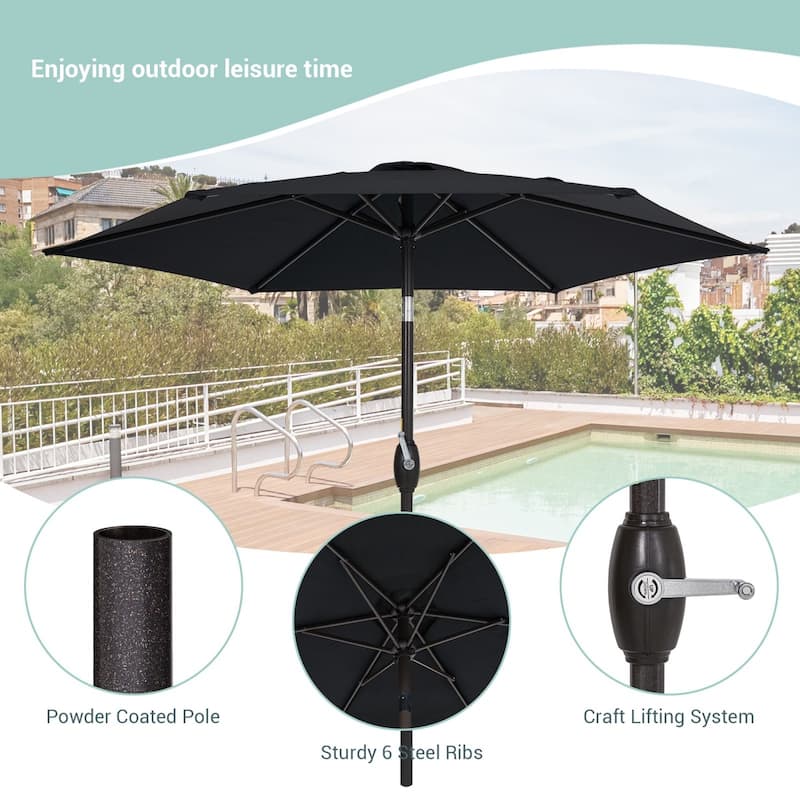 Bonosuki 7.5Ft Patio Market Umbrella Weather-Resistant Table Umbrella