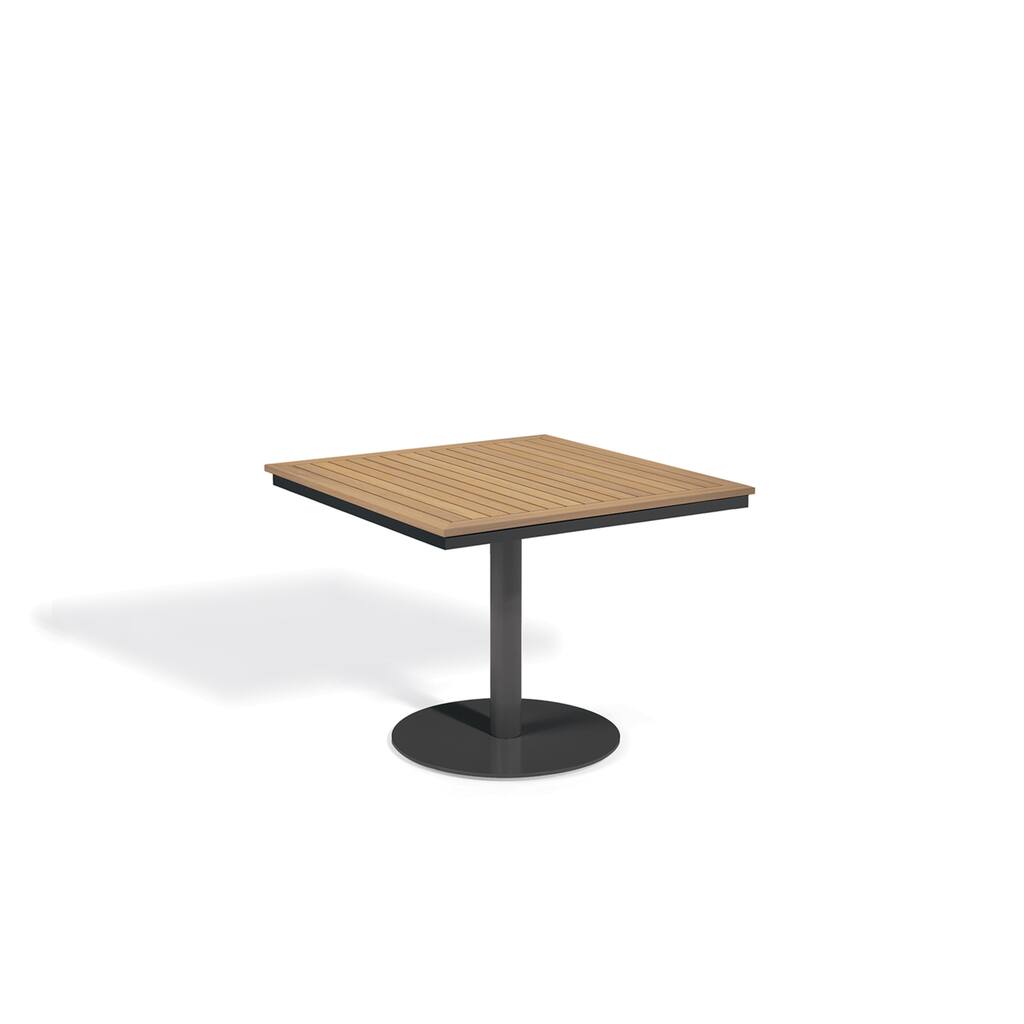 Travira 38" Square Bistro Table - Natural Tekwood