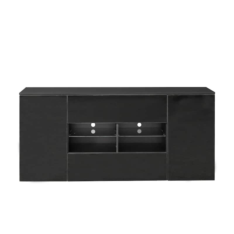 TV cabinet with double doors and drawers