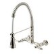preview thumbnail 8 of 9, Kingston Brass Heritage 1.8 GPM Wall Mounted Widespread Bridge Pull