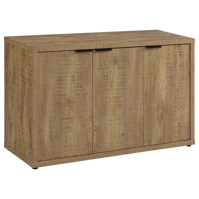 Pepita 2-Door Engineered Wood Accent Cabinet With Adjustable Shelves Mango Brown