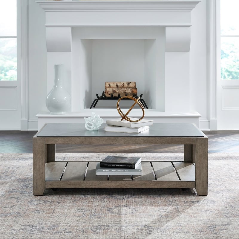 Liberty Furniture Millstone Tile Top Cocktail Table, End Tables - Various Options - Cocktail table