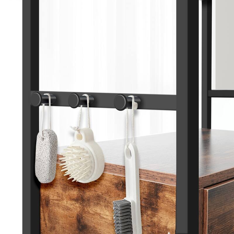 Anmytek 3-Height Adjustable Dog Feeding Station with Storage