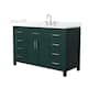 Option Green / White Quartz Top / Brushed Nickel Hardware