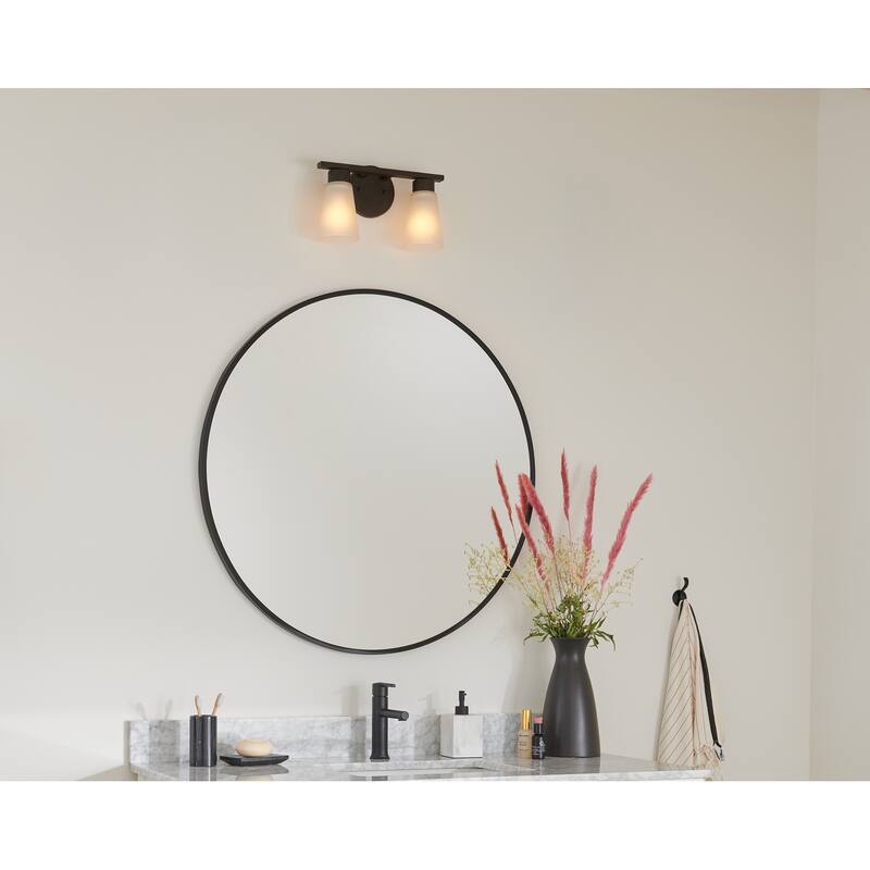 Kichler Lighting Stamos 13 in. 2-Light Modern Bathroom Vanity Light