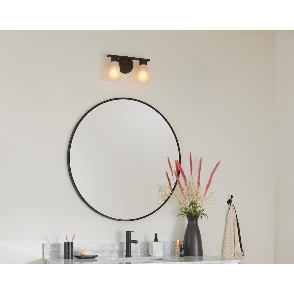 Kichler Lighting Stamos 13 in. 2-Light Modern Bathroom Vanity Light