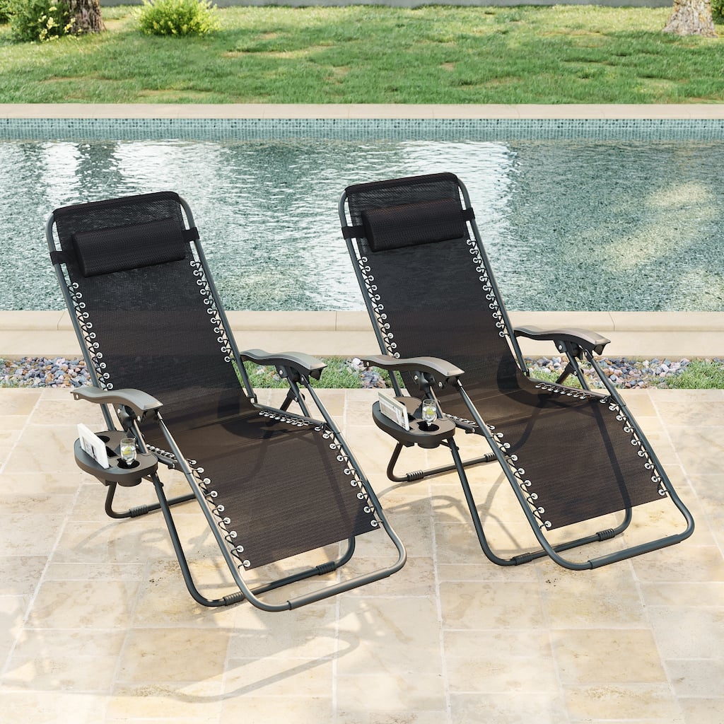 Bonosuki Patio Zero Gravity Chair Foldable Recliner Lounge Chair