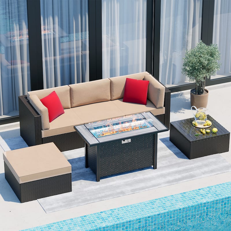 Futzca Outdoor Propane Fire Pit with Table Cover