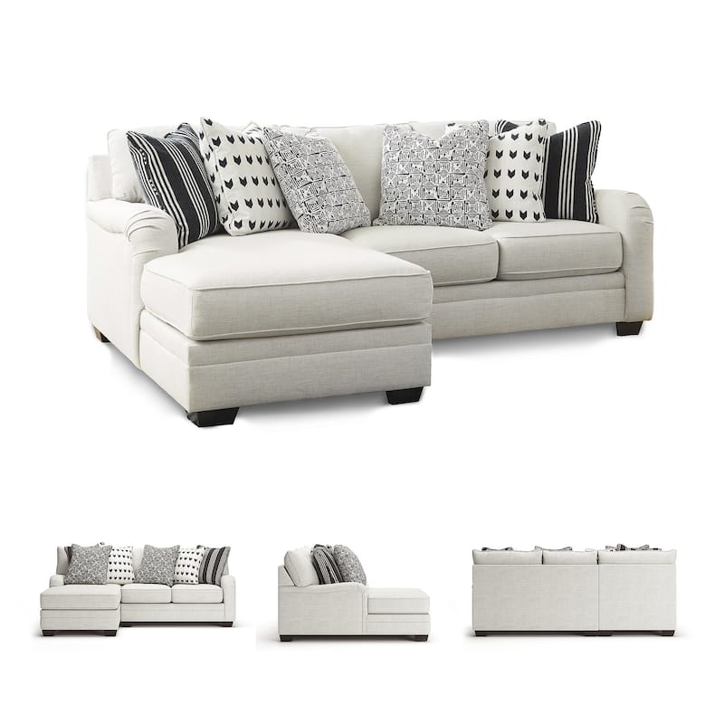Signature Design by Ashley Huntsworth Dove Gray 2-Piece Sectional with Chaise - 95"W x 66"D x 38"H