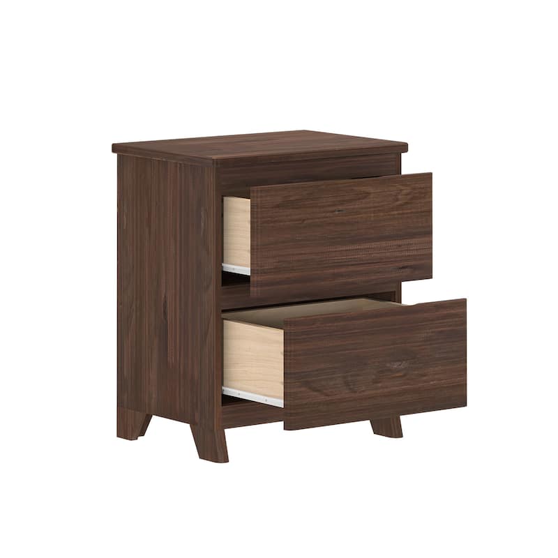 Max and Lily Farmhouse Nightstand with 2 Drawers