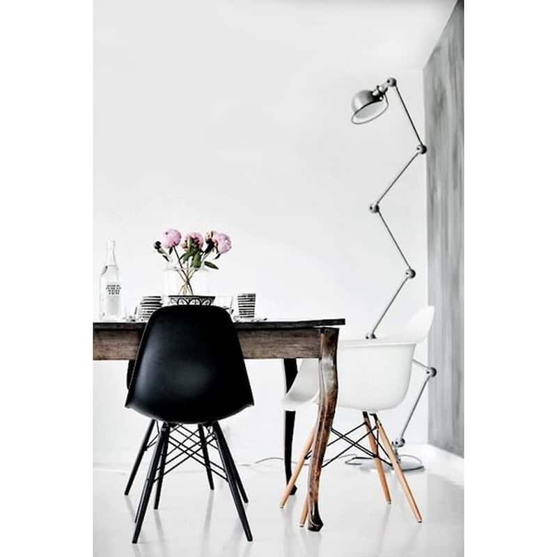 Molded Dining Side Chairs For Kitchen Eiffel Metal Legs Design Bedroom Waiting Room (Set of 4)