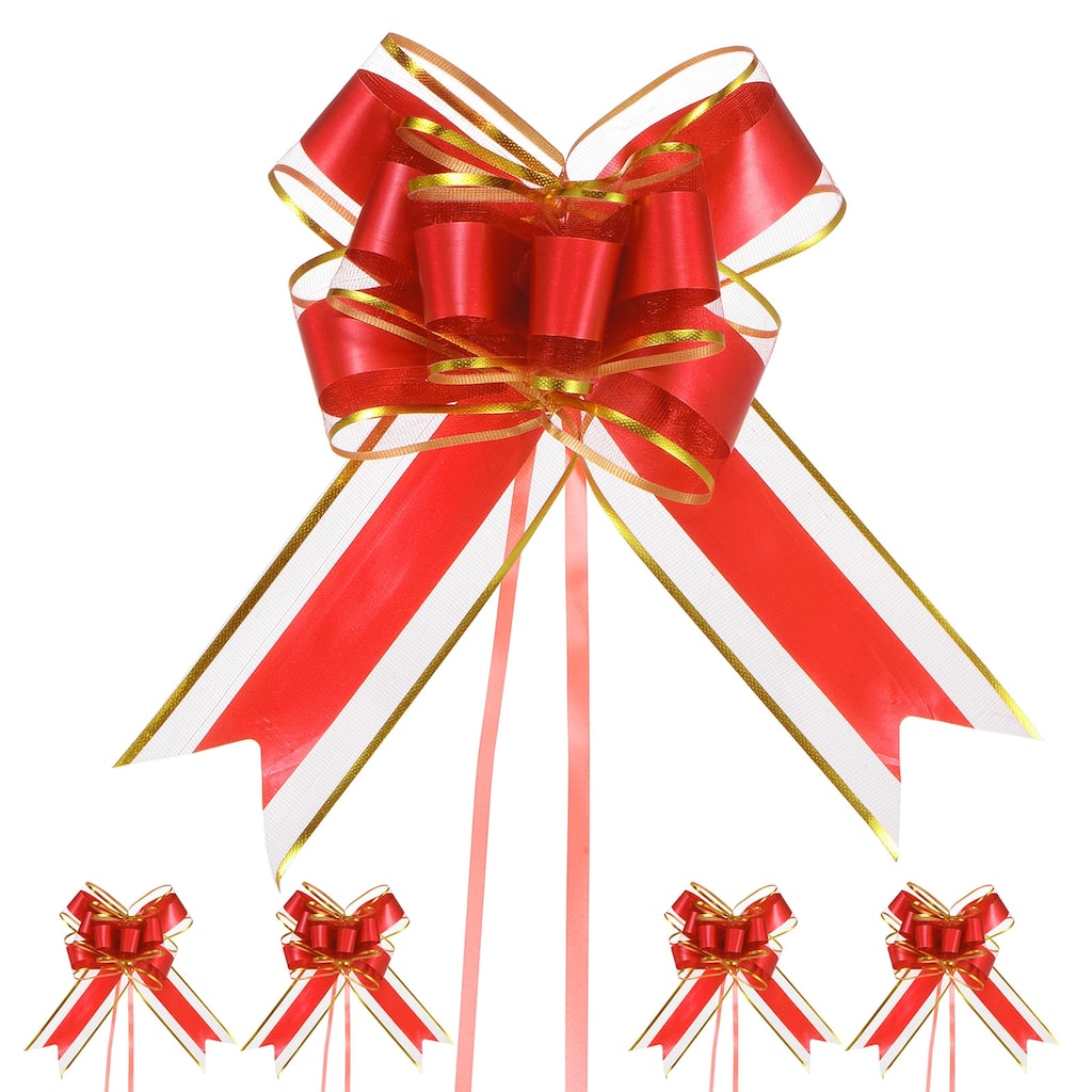 10pcs Ribbon Pull Bows 8 Inch Bows for Wedding Baskets Decorations