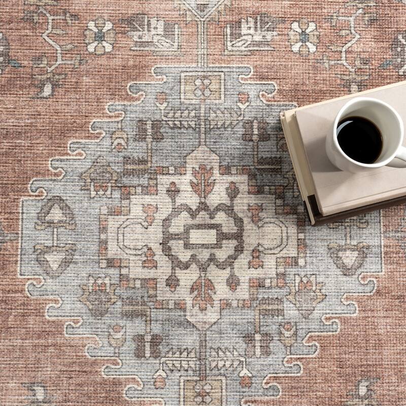 Nuloom Green Haven Collection Daleyza Recycled Cotton Machine Washable Area Rug