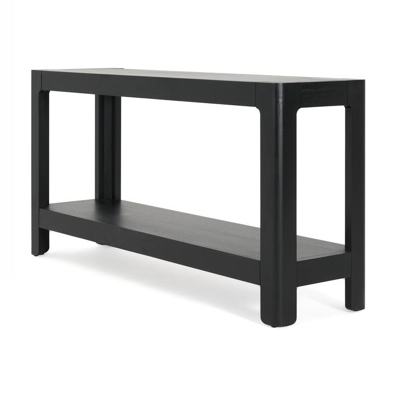 Modern Farmhouse Console Table,Elegant Minimalist Design with Premium Wood Veneer and Rounded Corners