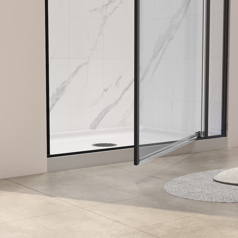 Semi-Frameless Left and Right Opening Universal Pivot Shower Door