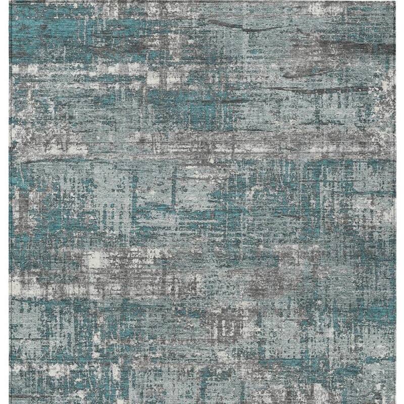 HomeRoots Geometric Transitional Rectangle Outdoor Rug