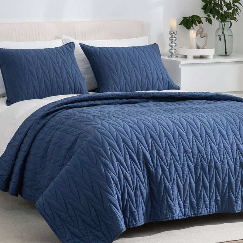 Cotton Reversible 3 Piece Quilt Set