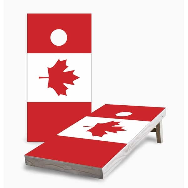 slide 2 of 7, Canadian Flag Cornhole Game (Choose Wraps or Boards) 2x4 Boards (24" x 48") - Include ALL Accessories